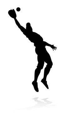 recommend clip art: Baseball player in sports pose detailed silhouette