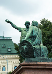 Fototapeta na wymiar Moscow, Red Square, Monument to Minin and Pozharsky