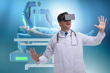 Telehealth concept with doctor doing remote check-up