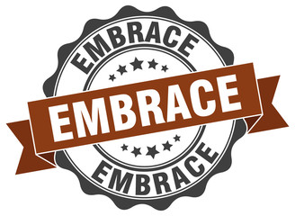 embrace stamp. sign. seal