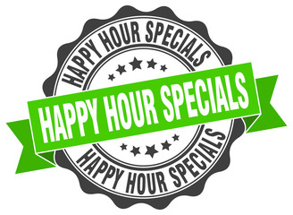 Fototapeta premium happy hour specials stamp. sign. seal