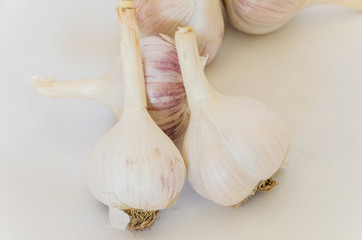 Isolated garlic. Raw garlic isolated on a background.