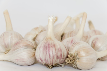 Isolated garlic. Raw garlic isolated on a background.