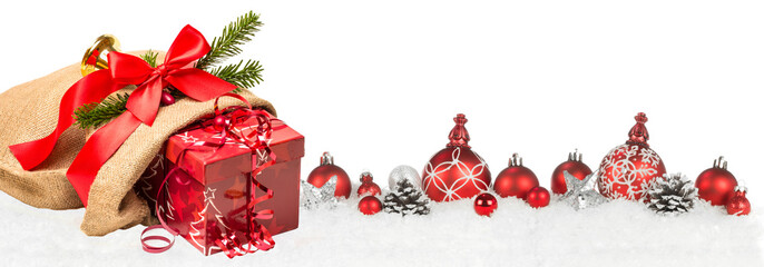 Weihnachten Nikolaussack mit Geschenk Dekoration