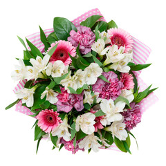Flower bouquet isolated on white background