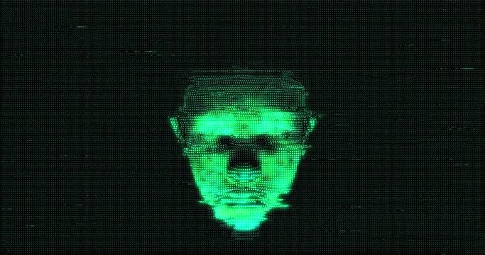 Artificial Intelligence Human Head Digital Noise Technology Animation