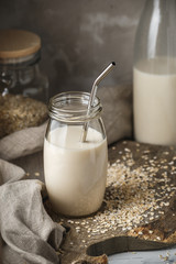 Non dairy oat milk for vegan diet