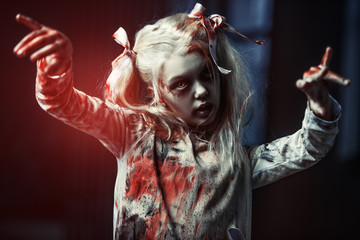 portrait of zombie girl