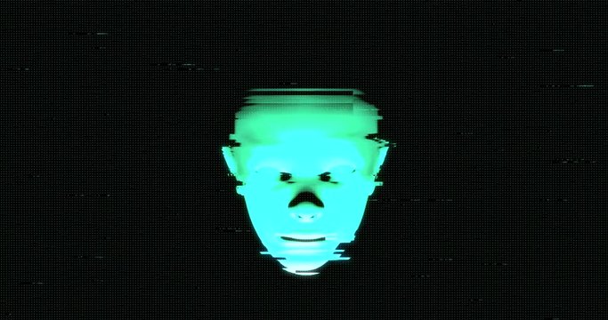 Artificial Intelligence Human Head Digital Noise Technology Animation
