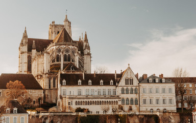 Vue sur la cathédrale d'Auxerre