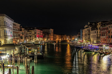 Fototapeta premium Canal Grande w nocy