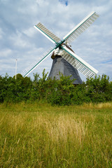 Historische Windmühle bei Krokau, Kreis Plön, Probstei, Schleswig-Holstein, Deutschland
