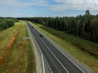 road in the forest in the North of Russia