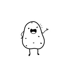 Sweet potatoes. Children's illustration