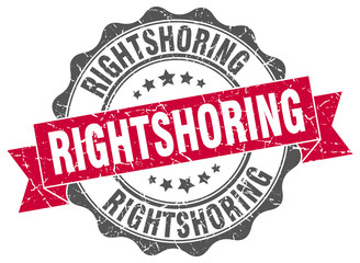 rightshoring stamp. sign. seal