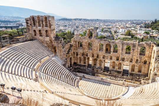 Odeon Of Herodes Atticus, Ancient Greek Theater, Athens, Greece