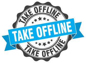 take offline stamp. sign. seal