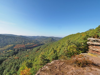 Fototapeta na wymiar Pfälzer Wald - Herbstpanorama - Palatinate Forest - autumn panorama
