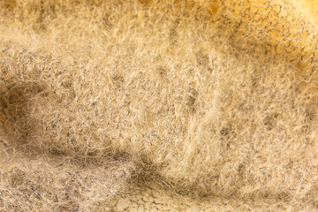 background of knitted shawl in brown mohair and silk wool