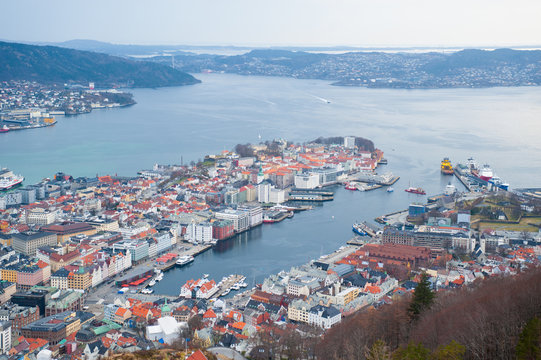 Bergen, Norway, from above