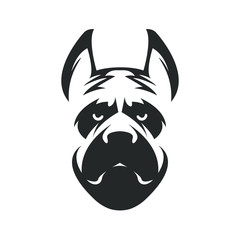 Dog logo template. Dog logo element on white background.   