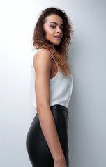 Fototapeta premium bottom view.stylish business woman