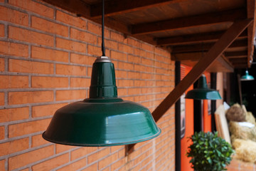 Obraz premium old lamp on the wall