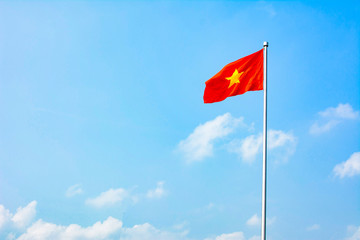 Republic of Vietnam flag winding in the wind