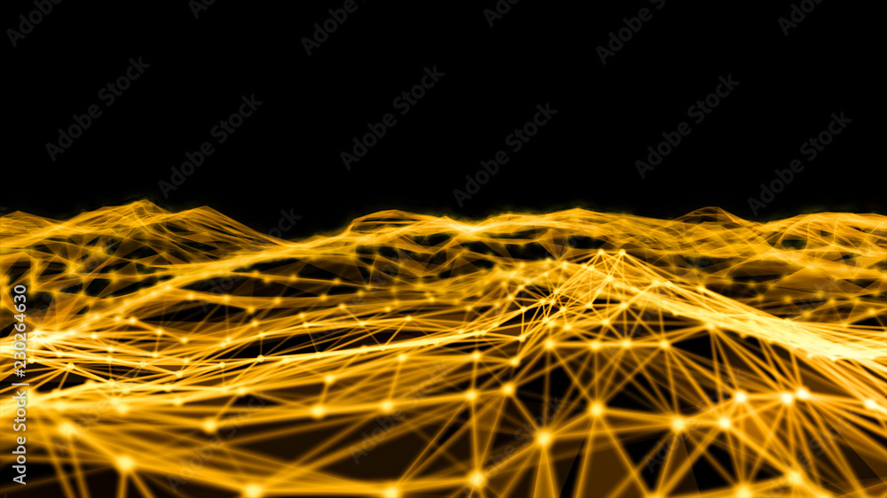Poster blurry global digital network, abstract background.wireframe of network communications. digital conc