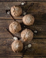 Chocolate coconut muffins