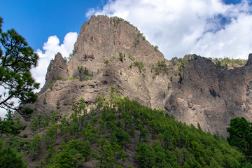 Volcanic Cumbrecita mountains, National Park Caldera de Taburiente La Palma, Canary Islands, Spain