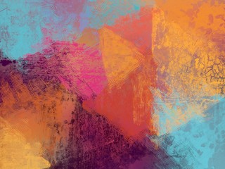 Abstract moder canvas painting.