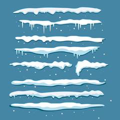 snowdrifts and icicles vector