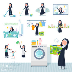 flat type Nun women_housekeeping