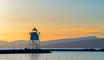 Fototapeta na wymiar lighthouse at sunset