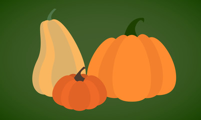 Three Pumpkins