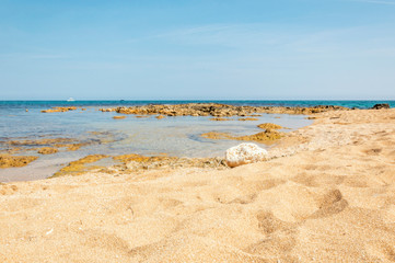 Creta Rossa beach and its bay in Ostuni Salento Italy