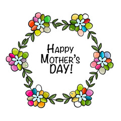 Happy mother's day. Greeting card design