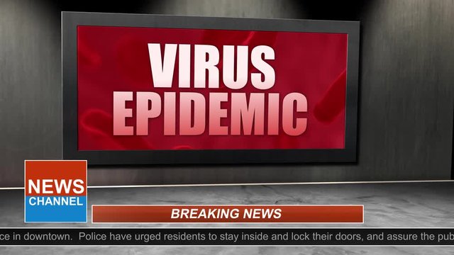 News Broadcast Title Series - Virus Epidemic Graphic 