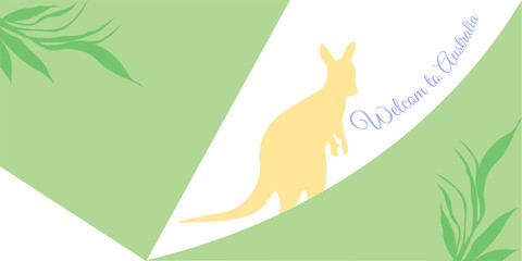 Australian Kangaroo, Travelling invitation © VectorPart