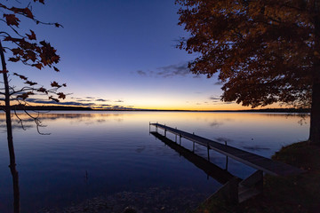 Plakat sunrise on the lake