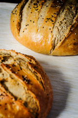 bread, background, table, wooden, fresh, food, healthy, gourmet, wheat, brown, assortment, bake, bakery, organic, diet, agriculture, breakfast, whole, flour, baked, view, top, white, space, wood