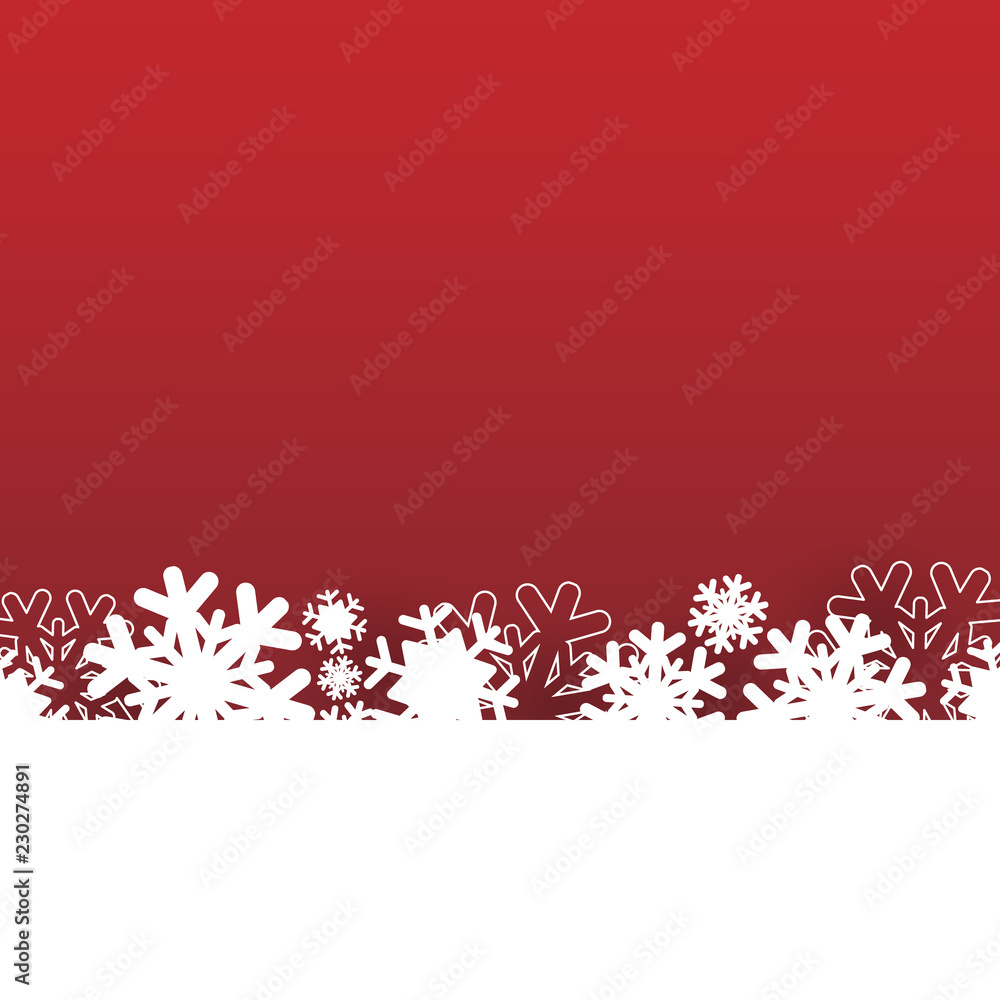 Poster Colours paper cut of vector snowflake on gradient colours ornate background with copy space 