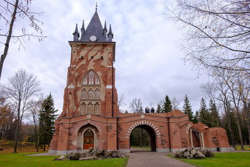 Chapelle tower in the Alexander Park in Tsarskoe Selo, Pushkin