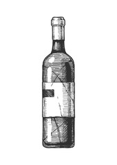 illustration of Wine bottle.