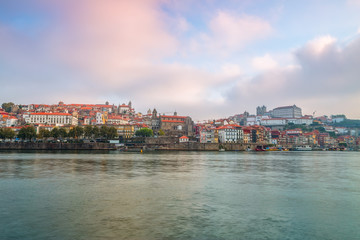 Fototapeta na wymiar The Douro River through the Portuguese city of Porto.