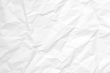 Obraz premium White crumpled paper texture background.