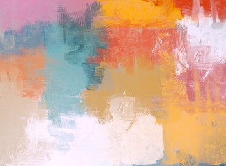 Multi color cavas painting.