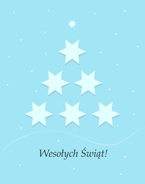 Kartka świąteczna, choinka - christmas tree