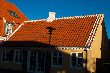 danish house with shadow